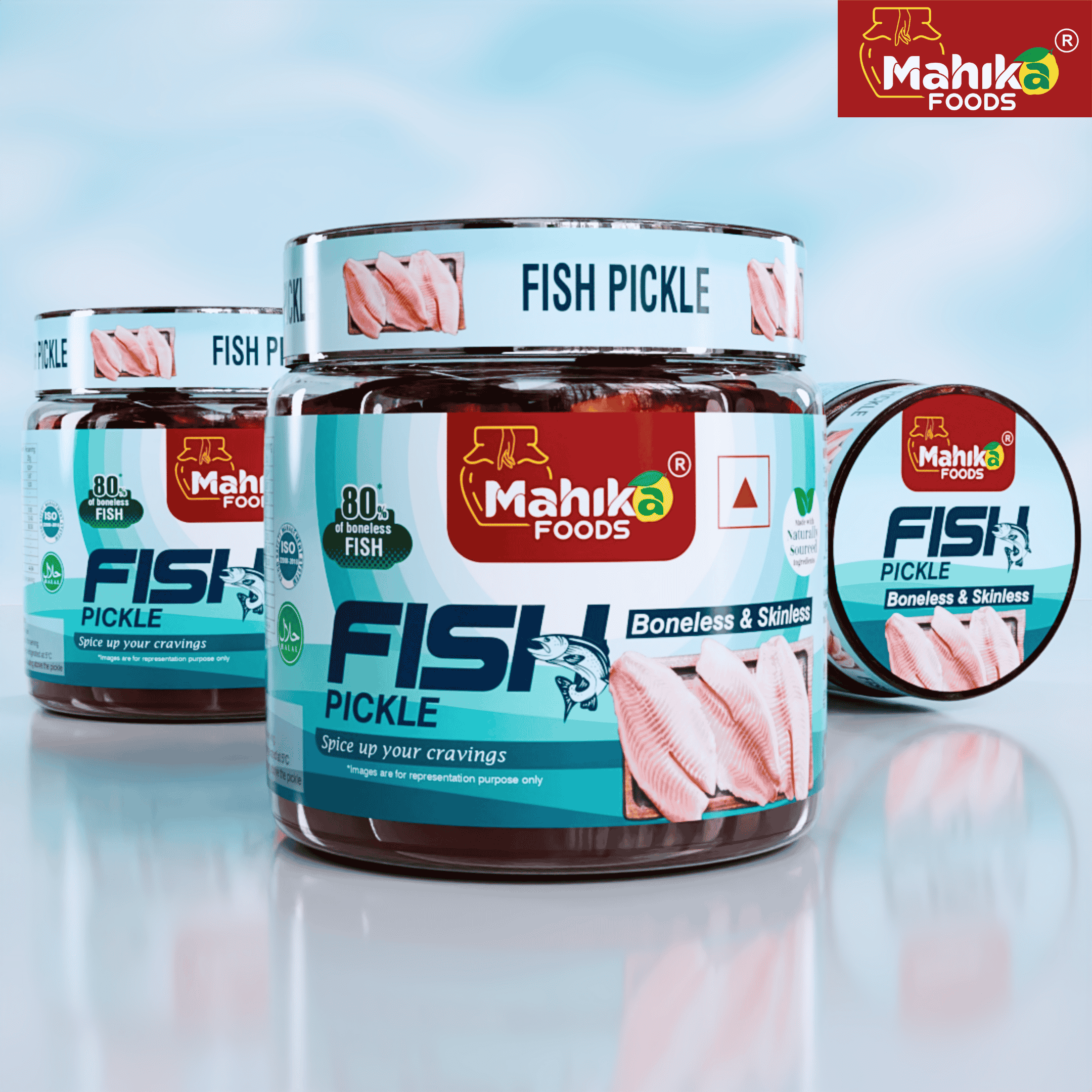 Premium Boneless Fish Pickle (Skinless Fillets)