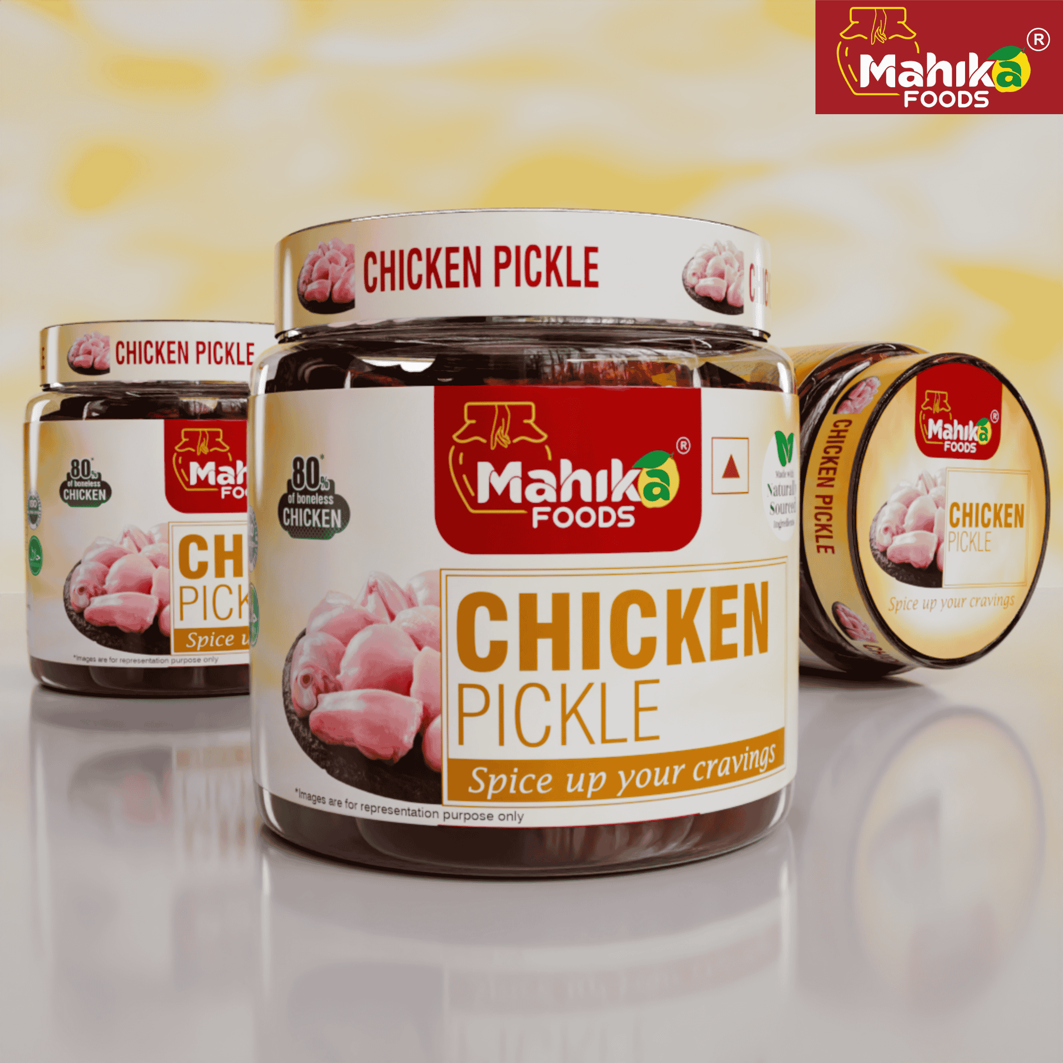 Skinless Chicken Pickle (With Bone) - 1 KG