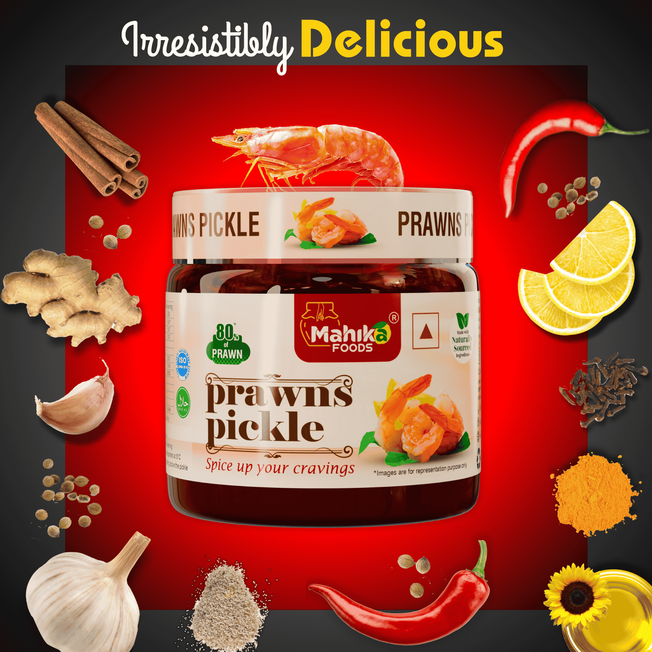 Prawns Pickle - 500 Grams